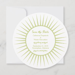 Invitation Green Deco Retro Enregistrer l'Invitation de date