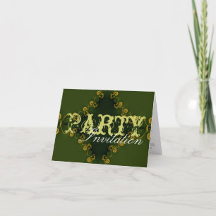Invitation Green Earthy Party