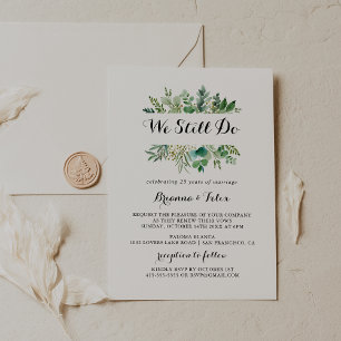 Invitation Green Eucalyptus Botanique Nous Faisons Encore Vow