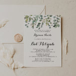 Invitation Green Eucalyptus Foliage Bat mitzvah de plaisir<br><div class="desc">Ce feuillage vert d'eucalyptus ravira les bat mitzvah,  est parfait pour un bat mitzvah moderne. L'aménagement comprend une aquarelle botanique,  dessinée à la main,  d'élégants eucalyptus,  d'une beauté naturelle inspirante.</div>