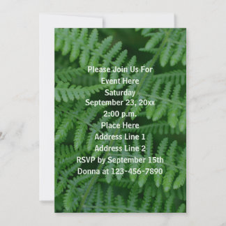Invitation Green Ferns
