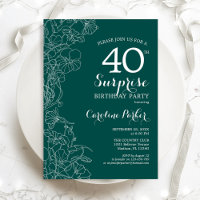 Green Floral Surprise 40e anniversaire