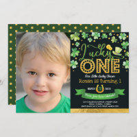 Green Gold Shamrock Lucky Charm 1er Anniversaire P