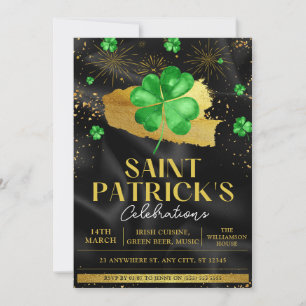 Invitation Green & Gold St. Patrick's Day Celebration Party I