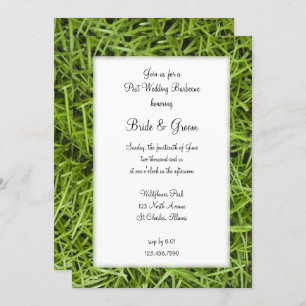 Invitation Green Grass Jardin Post Mariage Barbecue