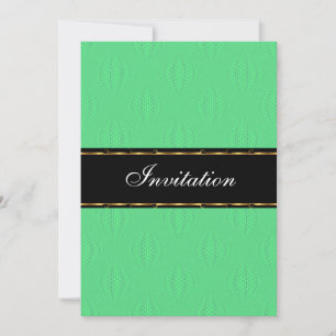 Invitation Green Lanterns Gold Black Anniversaire