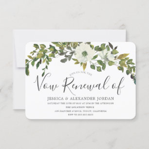 Invitation Green Leaf Russe Pays Renouvellement de Vow