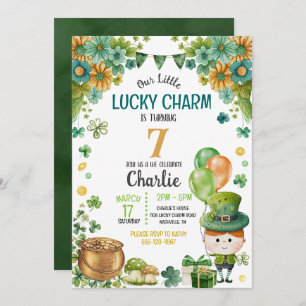 Invitation Green Little Leprechaun Boy St. Patricks Anniversa
