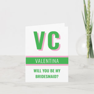 Invitation Green + Monogramme rose clair Proposition de la se