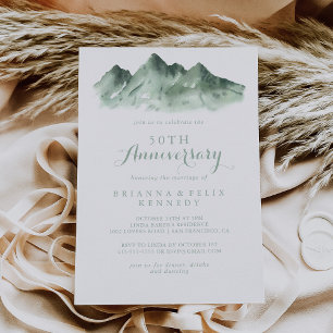 Invitation Green Mountain Country 50e anniversaire de Mariage