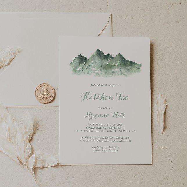 Invitation Green Mountain Country Kitchen Fête des mariées th (Créateur téléchargé)