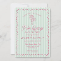 Green Palm Springs Pastel Beach Cabana Baby shower