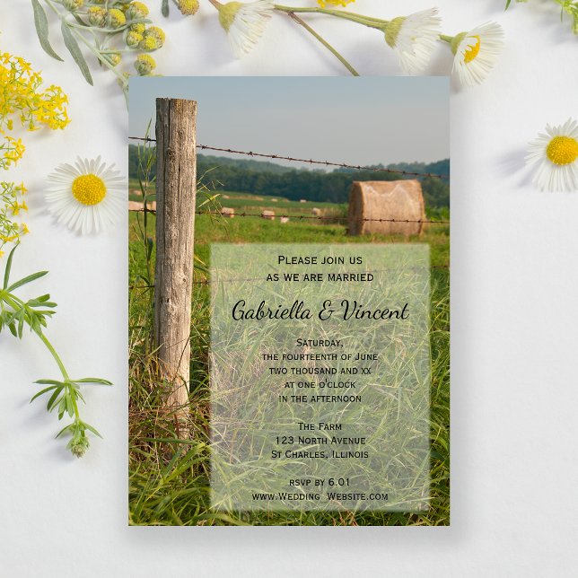Invitation Green Pastures Mariage de ferme de campagne (Créateur téléchargé)