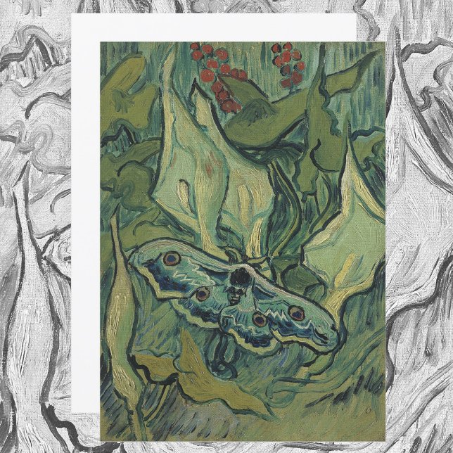 Invitation Green Peacock (Empereur) Moth de Vincent van Gogh (Créateur téléchargé)