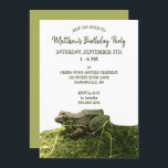 Invitation Green Realist Frog Photo Custom Party<br><div class="desc">Jetez une fête de saut avec ces invitations de fête de grenouilles personnalisées amusantes. Les invitations à écran plat ont une photo d'une grenouille assise sur une roche recouverte de mousse et beaucoup de place pour inclure tous les détails de votre fête. Idéal pour organiser des fêtes pour les fans...</div>