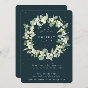 Invitation Green Snowberry+Eucalyptus Wreath Fête