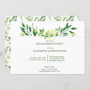 Invitation Green Spring Botanical Herbs Party