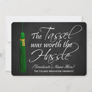 Invitation Green Tassel Worth the Hassle College