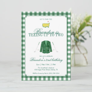 Invitation Green Teeing jusqu'à deux ans Golf 2e anniversaire