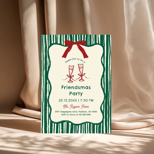 Invitation Green Whimsical Main Draendsmas Party (Créateur téléchargé)