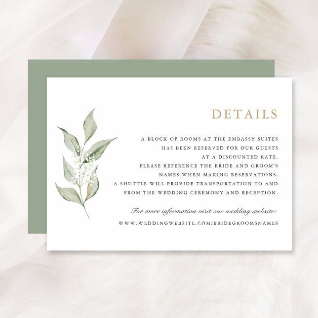 Invitation Greenery Olive Branch Mariage du souffle de bébé D (Créateur téléchargé)