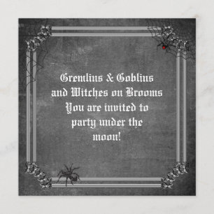 Invitation Gremlins & Goblins Halloween Éffrayant