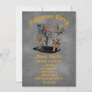 Invitation Gremlins Ogre Créatures Halloween