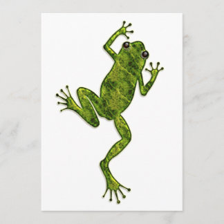 Invitation Grenouille à Escalade verte