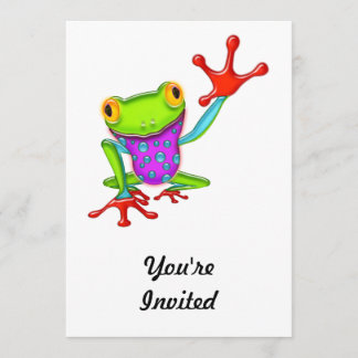 Invitation Grenouille de ondulation de dard de poison