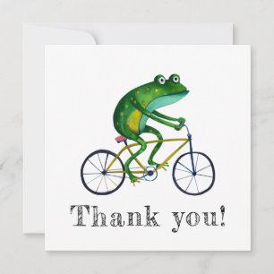 Invitation Grenouille Sur Vélo