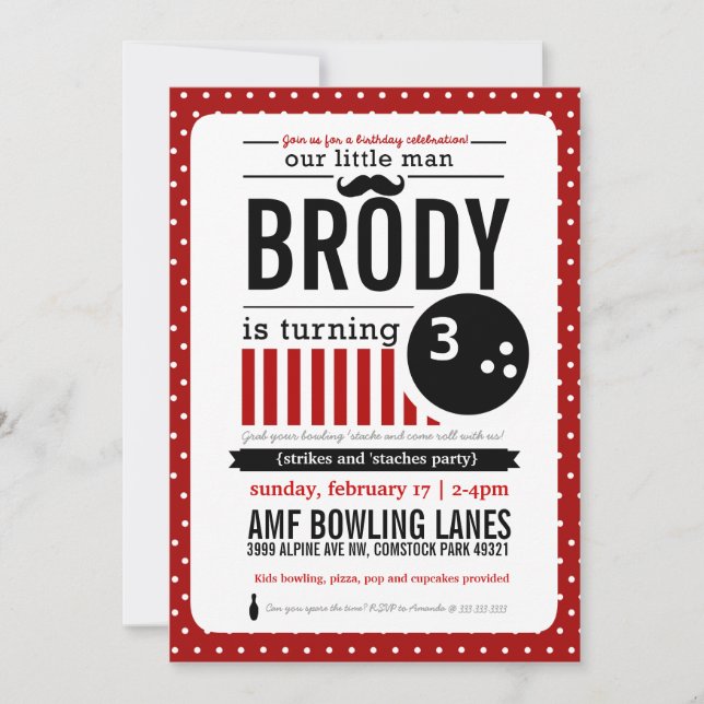 Invitation Grèves et "Staches Invitation" (Devant)