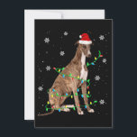Invitation greyhound christmas light cute santa greyhound<br><div class="desc">greyhound christmas light cute santa greyhound</div>