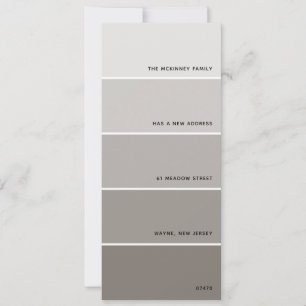 Invitation Grige Paint Swatch Nouvelle adresse