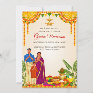 Invitation Grihapravesh invite Digital Grihapravesham invite