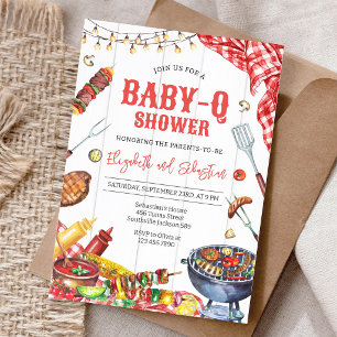 Invitation Grill BABY-Q Fête de BBQ de jardin Baby Shower