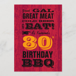 Invitation Grill BBBQ 80e anniversaire