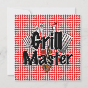 Invitation Grill Master avec BBQ Tools & Picnic Table