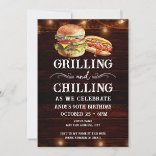 Invitation Grillades et fraises BBQ 90e anniversaire Invitati