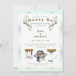 Invitation Grillage et Fixation des agrafes Couples Douche