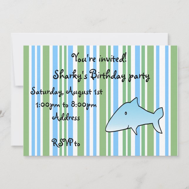 Invitation Grilles modernes vertes, bleues et blanches avec b (Devant)