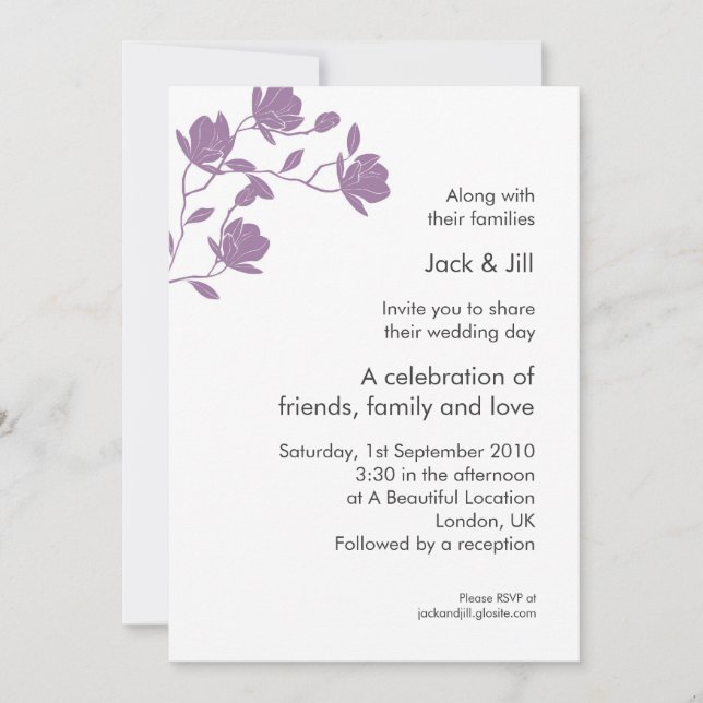 Invitation Grimpez Haut (violet) 5x7 (Devant)