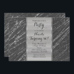Invitation Gris & Argent Moderne Glam Marbre Stripe Invitatio<br><div class="desc">Gris & Argent Moderne Glam Marbre Stripe Invitation</div>