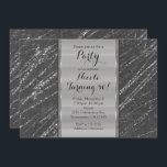 Invitation Gris & Argent Moderne Glam Marbre Stripe Invitatio<br><div class="desc">Gris & Argent Moderne Glam Marbre Stripe Invitation</div>