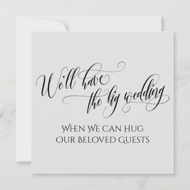 Invitation Gris Clair Quand On Peut Vous Accrocher Mariage Re (Devant)