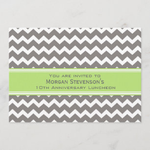 Invitation Gris d'invitation de déjeuner d'anniversaire des