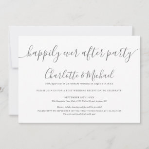 Invitation Gris Et Blanc Heureusement Jamais Après Le Mariage