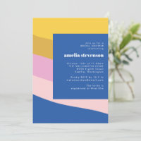 Gris modernes Fête des mariées bleu jaune
