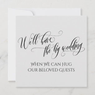 Invitation Gris Quand On Peut Vous Accrocher Mariage Reporté