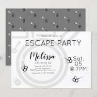 Invitation grise pour une fête d'anniversaire dans