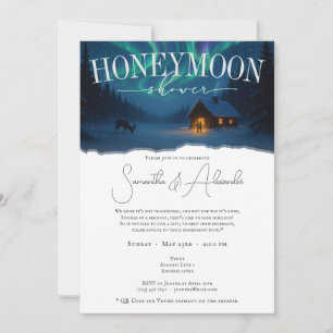 Invitation Groenland Northern Lights Honeymoon Couples Douche